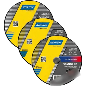 KIT 3 DISCOS INOX 4.1/2 NORTON